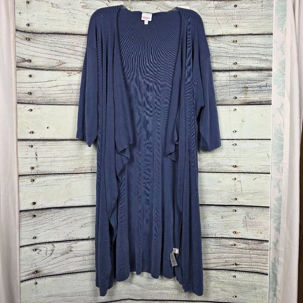 LuLaRoe Blue Open Front Cardigan Medium